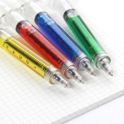 China Promotional Creative Plastic Ball Pen Cute Kids Pen Promotional Student Supplies Syringe for sale