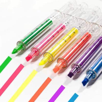 China Promotional Markers & Cute Multicolor Flat Marker Pen Kawaii Novelty Bars Chisel Tip Hot Selling Highlighter Bar Marker for sale