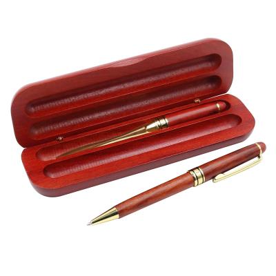 China Agriculture wooden ballpoint pen with box pen set, wooden pen box set gift for sale