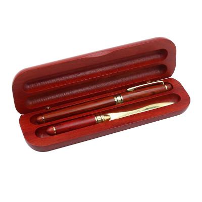 China Agriculture No MOQ Business Gift Eco Roller Pen Set Natural Luxury Wooden Pen Set Customer Logo Wooden Gift for sale