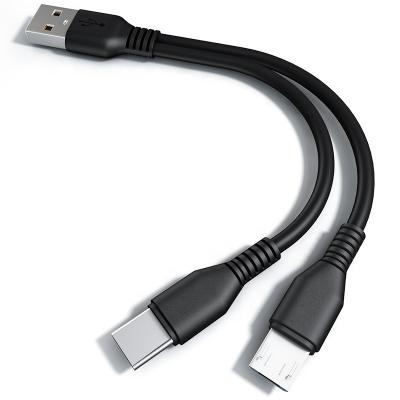 China Mobile Phone Mobile Phone Data Line 2 in 1 Multifunctional Braided Cable USB Fast Charging Cable for IOS and Android for sale