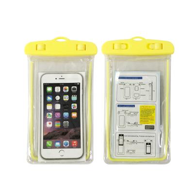 China Waterproof PVC Phone Case Customized IPX8 Waterproof PVC Cell Phone Case Bag Clear Waterproof Mobile Phone Bag Brand New for sale