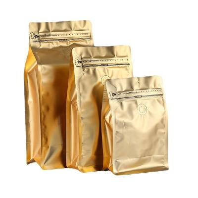 China Safety Coffee Bags with High Valve Barrier Aluminum Foil Flat Bottom (50 Pcs, 16oz/1lb) Stand Up Coffee Beans Storage Empty Bag for sale