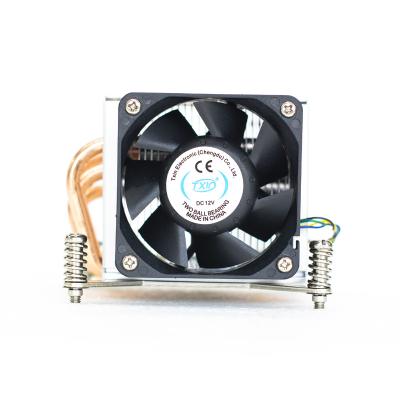 China New Factory Design CPU CPU FAN 2U LGA2011 Square 4 COOLER Side Blowing Heat Pipe Heatsink for sale