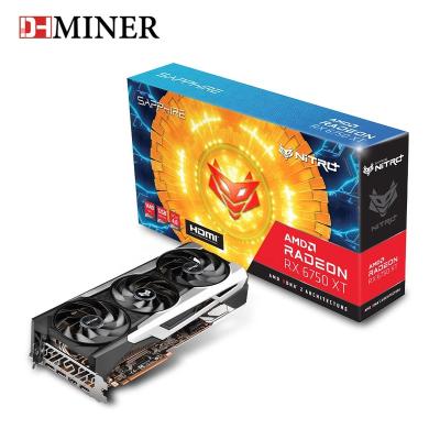 China Workstation Low Power Sapphire NITRO+ Radeon RX 6750 XT 2623 MHz 12GB 192 Bit DDR6 Graphics Card Used New for sale