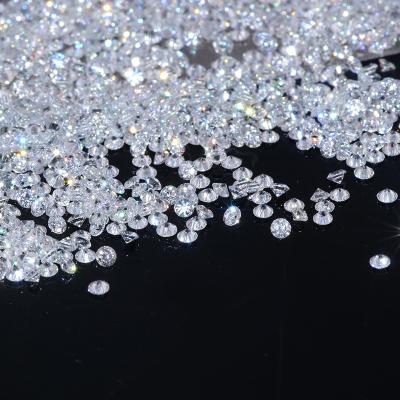 China White Round Shape Lab Grown Loose Melee Diamonds 0.7 to 1.35mm DEF Color VVS Clarity for sale