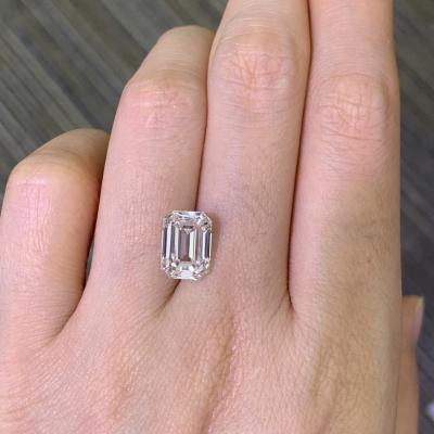 China 3.72CT Lab Created Emerald Cut Diamond VS1 G EX N IGI Certificated for sale