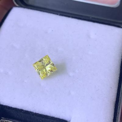 China 1.37CT Fancy Intense Yellow VVS1 EX VG CVD Lab Made Diamonds Princess Cut IGI gecertificeerd Te koop