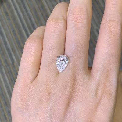 China Pear Cut CVD Man Made Diamonds 3.01 Clarity D Color OEM ODM for sale