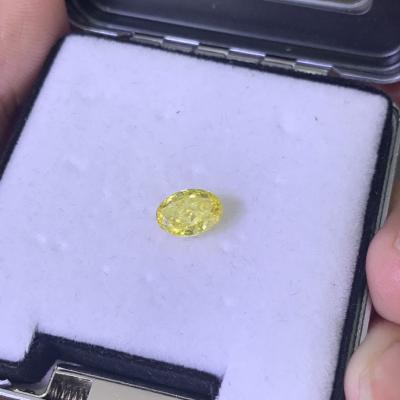 Cina 1.51ct Diamante coltivato in laboratorio Taglio ovale HPHT Bianco giallo VS1 2EX N in vendita