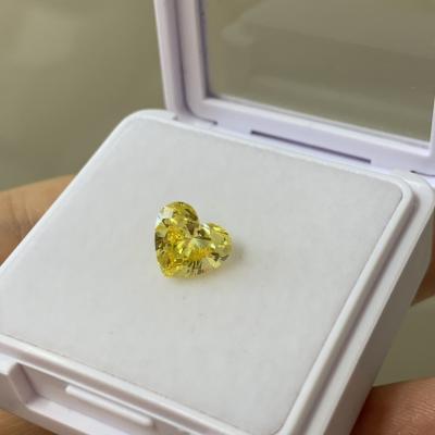 China 1.67CT Fancy Intense Yellow Lab Grown VS1 EX VG CVD Lab Grown Diamond Heart Cut for sale