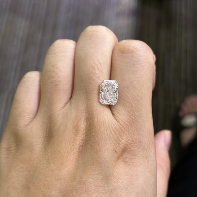 China 3.82 Karat Labor erstellt Radiant Cut Diamant CVD E Farbe VS1 Klarheit EX VG N zu verkaufen