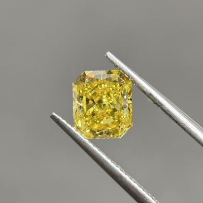 China 1.34ct VS1 Fancy Yellow Lab Groeide Diamanten Voor Juwelen maken Te koop