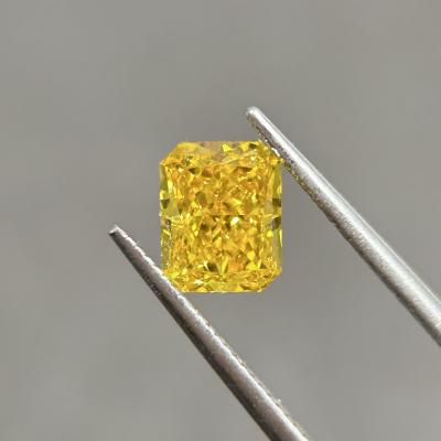 China 1.27ct VS1 2EX N IGI Gelb Laborgewachsener Diamant Radiant Cut HPHT zu verkaufen