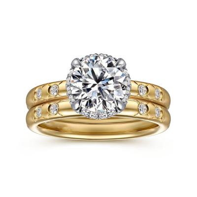 Chine Lab Diamond Wedding Band VVS Clarité HPHT Ronde découpée en laboratoire Anneau de diamant cultivé à vendre