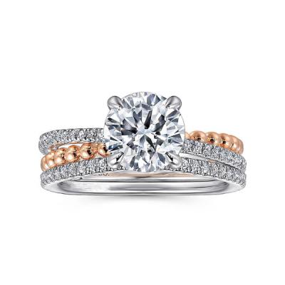 China Lab Diamond Wedding Band VVS Clarity HPHT Round Cut Lab Grown Diamond Ring for sale