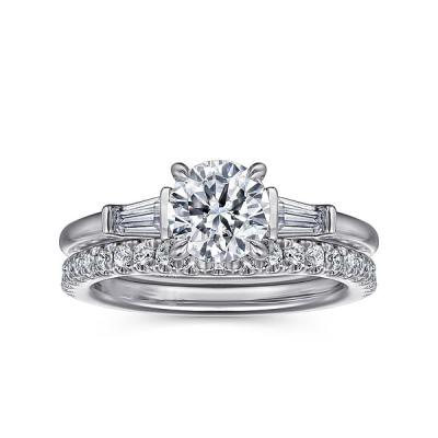 China Lab Diamond Wedding Band VVS Clarity HPHT Round Cut Lab Grown Diamond Ring for sale