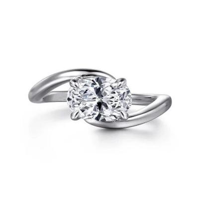 China Lab Grown Oval Wedding Band 1 Carat Oval Cut Lab Grown Diamond Engagement Ring for sale