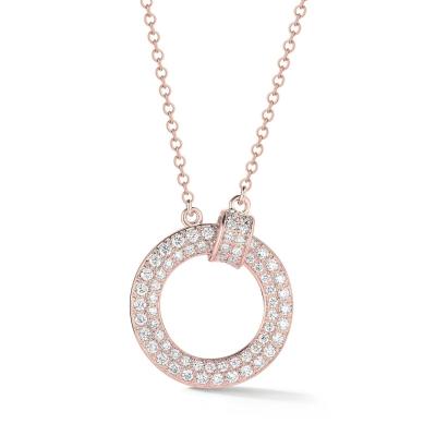 China 18K 14K 10K Solid Gold Clarity CVD Round Cut Bezel Lab Grown Diamond Necklace for sale