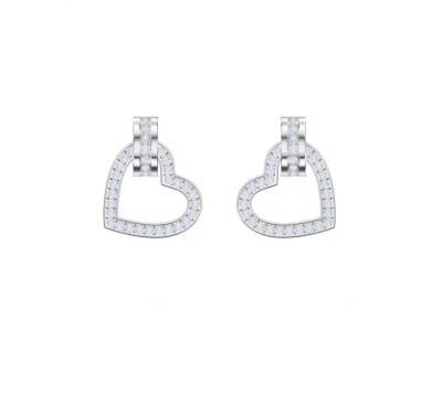 China 0.22 Carats Lab Created Diamond Hoop Earrings VVS Clarity HPHT Round Cut for sale