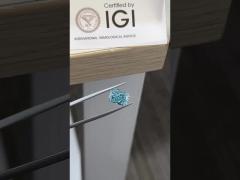 3.55ct Lab Grown Diamond Radiant Cut HPHT Fancy Vivid Blue VS2 2EX N IGI | LG626468348