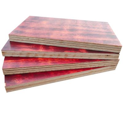 China Factory 1220x2440mm Modern Red 18mm Film Faced Plywood UAV MDF Marine Construction Formwork High Gloss Plywood for sale