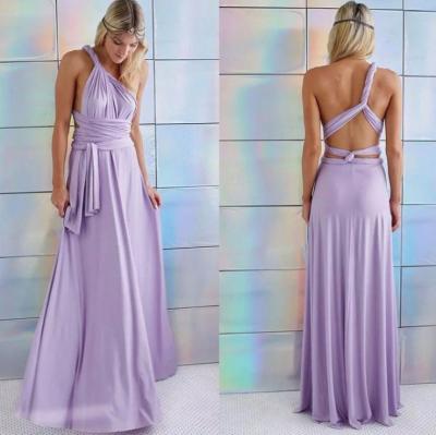 China New Fashion Anti-Static Custom Made Women's Wrap Wedding Bridesmaid Dress Long Party Multi Way Convertible for sale