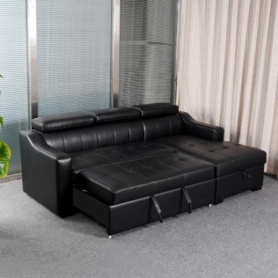 China (Other) Adjustable Luxury Portable Sectional L Shape Sofa Sleeper Bed Pull Out Foldable Corner Sofa With Bed for sale