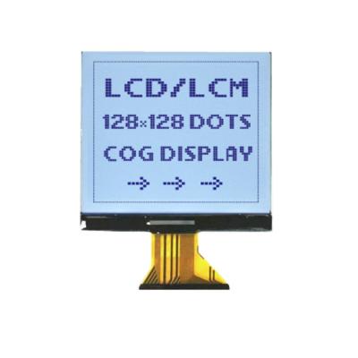 China Custom Size Graphic FSTN 2.7 Inch Monochrome LCD 128x128 Connector COG FPC for sale