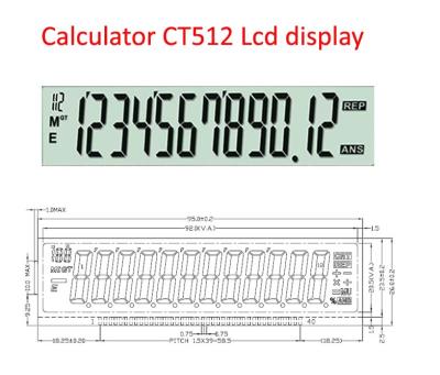 China Best Price Supply 7 Segment Calculator LCD Display Mass YMT-Custom LCD for sale