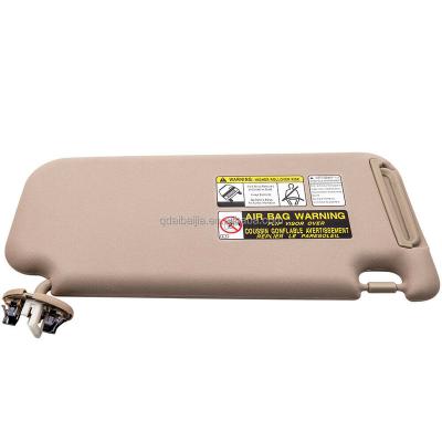 China BEIGE LEFT DRIVER SUN VISOR PU leather with vanity light FIT FOR TOYOTA RAV4 2006 2007 2008 2009 74320-42501-A1 for sale