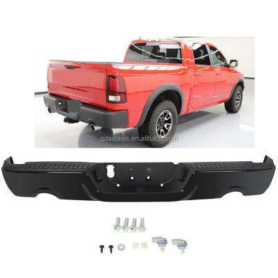 China Stainless Steel For 2009 2010 Black 2011-2018 Dodge Ram1500 Without Sensor Holes Step Rear Bumper for sale