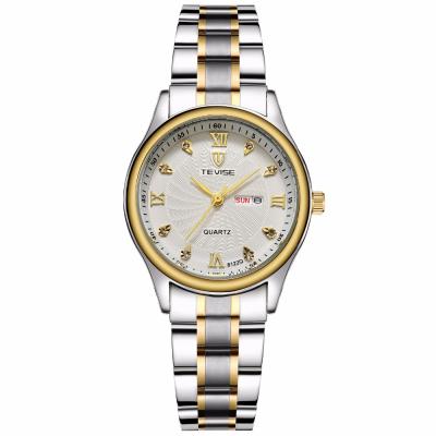 China 2017 ODM automatic high quality watch Tevise date fashion stainless steel classic quartz watch for sale