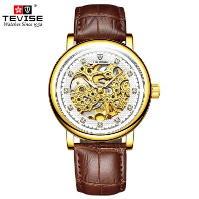 China TEVISE Waterproof Luminous Expensive Hollow Man Non-Specific Business Mechanical Watches for sale