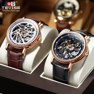 China Hot Selling Power Reserve Tevise 888A New Cavity Waterproof Mechanical Men Automatic Watch. for sale