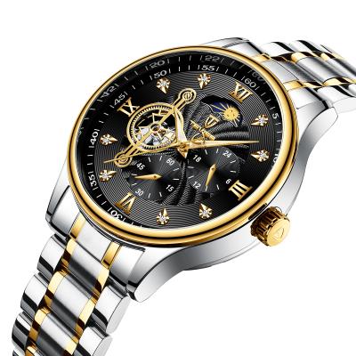 China Moon Phase Tevise Watch Luxury Prospect Is Hollow-out Moon Phase Waterproof Watch Business for sale