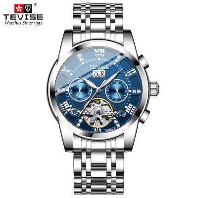 China New Popular Product Day/Date Top Selling Luminous Stainless Steel Watch 3ATM Water Resistant Watches for sale