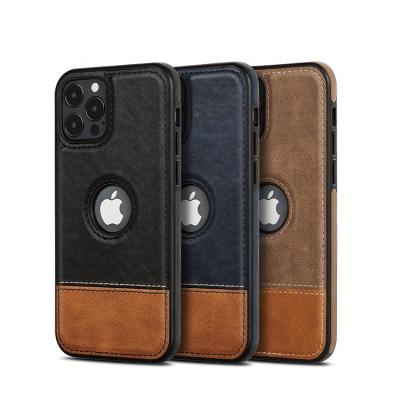 China Shockproof Slim PU Leather Vintage Phone Cover For iPhone 12 Pro Max Lightweight TPU Protective Case For iPhone 13 for sale