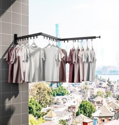 China Strict Quality Control and Exquisite Workmanship Heavy Duty Silver Metal Hanging Wall Mounted Clothes Shelves Hold Cloth Hanger Rack Laundry Hangers and Racks for sale