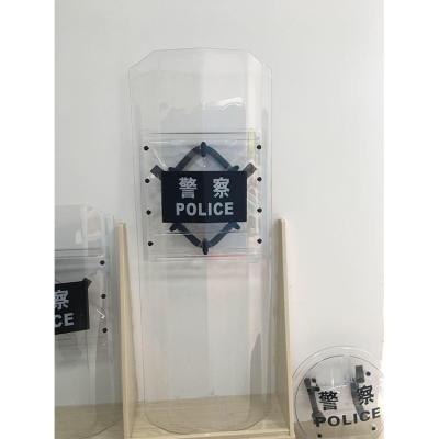 China PC Polycarbonate Anti Riot Shield Police Anti Riot Shield Czech Anti Riot Shield With Double Handle Grip for sale