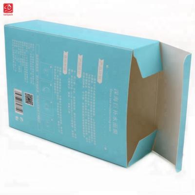 China Recycled Materials Make Up Custom Packaging Mask Skin Care Products Folding Cardboard Printing And Customized Face Cream Paper Box Packaging for sale