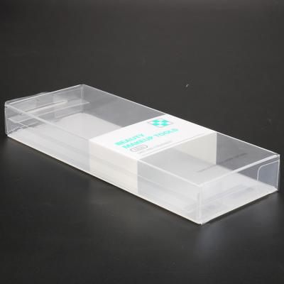 China Recycled Clear Materials Acetate Box Wholesale Clear Custom Logo PET Printing Box for sale