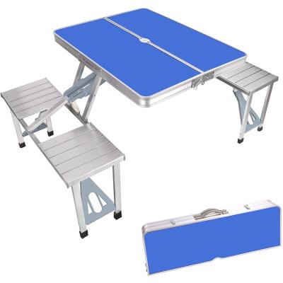 China Easy Care Aluminum Portable Lightweight Picnic Table And Chair Set For Camping for sale