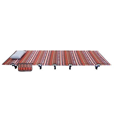 China Polyester & Aluminum Nap Single Bed Portable Ultralight Camping Escort Bed Folding Cot for sale