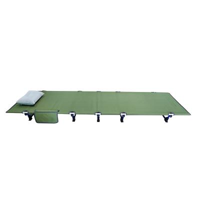 China Polyester & Aluminum Nap Single Bed Portable Ultralight Camping Escort Bed Folding Cot for sale