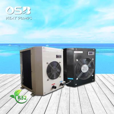 China R32 size mini outdoor household small portable piscina intex swimming pool heat pump and swimming pool accessories para de calor bomba piscina for sale