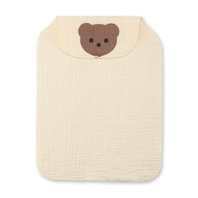 China Child-Proof Sweat Absorbent Towel Cotton Gauze Towels Cute Animal Design Baby Prevent Back Wet Pad Infant Washcloth Mat for sale