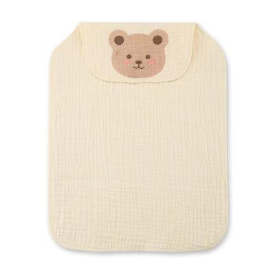 China Child-Proof Sweat Absorbent Towel Cotton neat Towels Cute Animal Design Baby Prevent Back Wet Pad Infant Washcloth Mat for sale