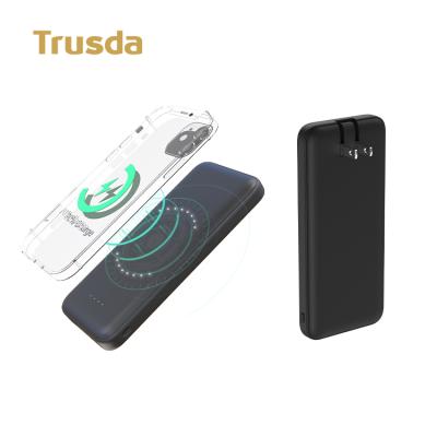 China Fast Charging Support Radio Charging 15w Battery Pack Custom Slim Portable Phone Charger 10000mah 10000mah Power Wireless Fast Bank Charge for sale