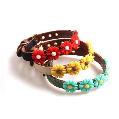 China Floral Manufacturers In Bulk Custom Polyester Designer Custom Made Nylon Dog Collars for sale